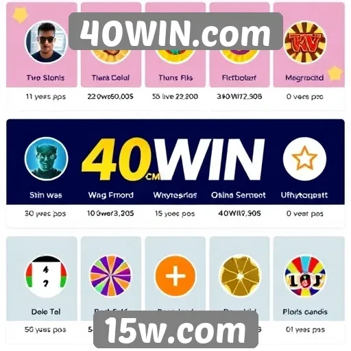 Exploração das funcionalidades do 40WIN.com